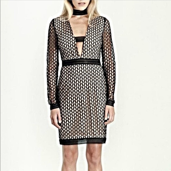 Elliatt Revelation Mini Dress lace long sleeve - Picture 1 of 7